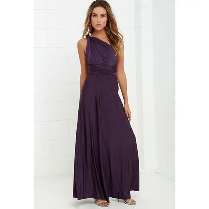 Multi-worn V-neck Vestidos De Fiesta Long Sexy Maxi Dress