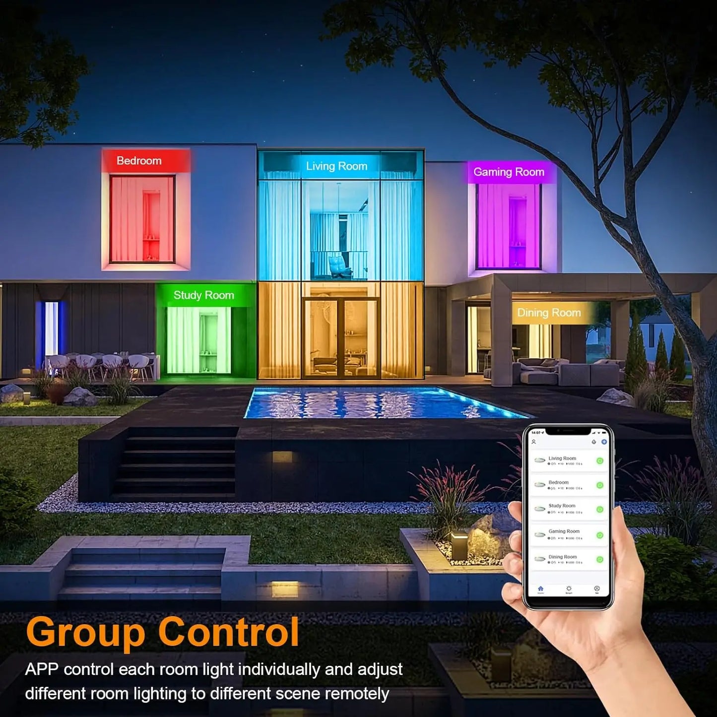 Smart LED Ceiling Lamp WiFi Room Decor