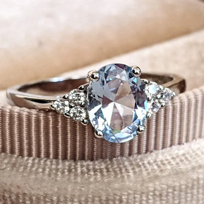 خواتم فضية عيار 925 مرصعة بأحجار الزركون الأحمر متعددة الألوان