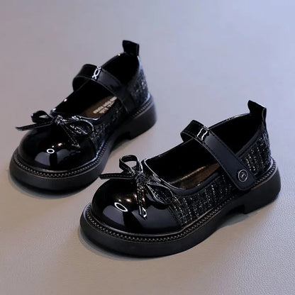 Leather Bowknot Mary Jane Shoes