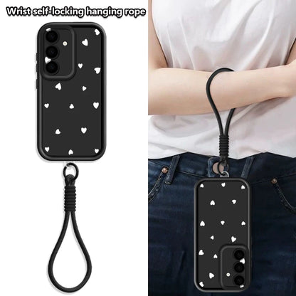Simple Love Patterned Lanyard Phone Case For Samsung Galaxy Soft Strap Cover