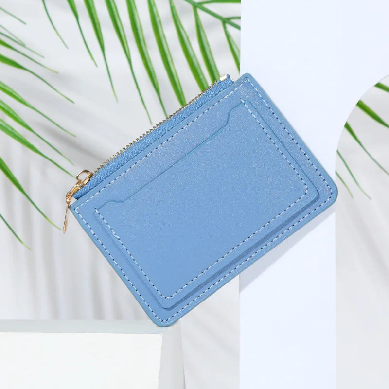 Leather Mini Multi-Cards Holder Short Wallets