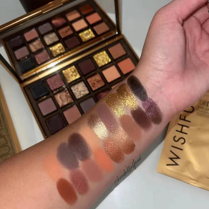 Golden 18 Color Eye Shadow Palette Pearl Glitter