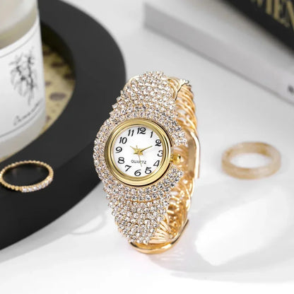 Relojes de oro con diamantes de imitación