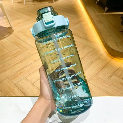 2L Sports Water Bottle Large Capacity Plastic Water Cup