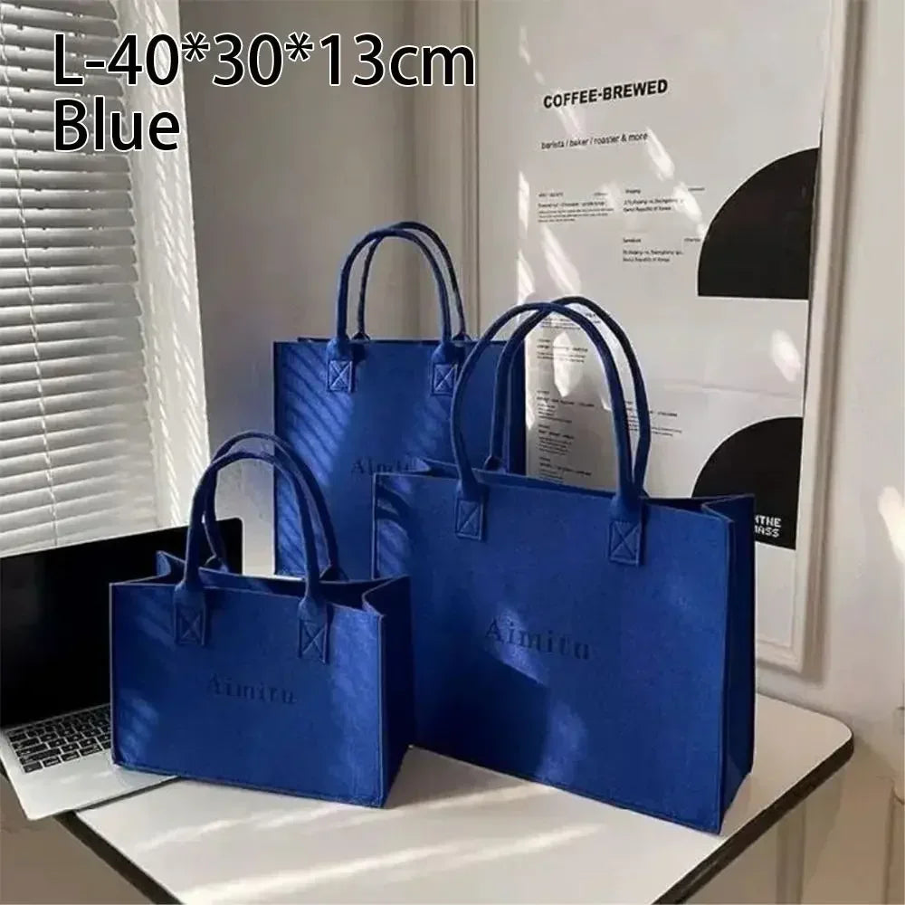 Flower Handbag Felt Large Shoulder Bag