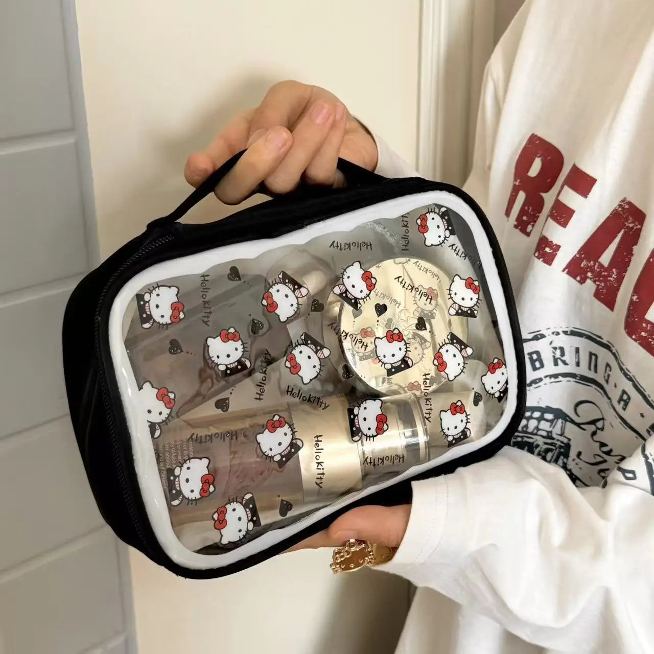 Cute Cat Makeup Bag Large Capacity
