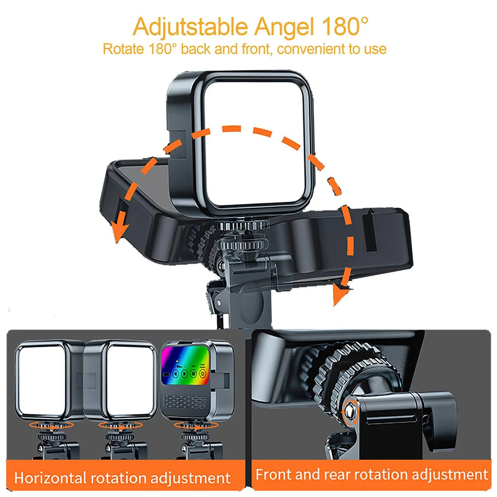 Portable LED Selfie Fill Light for iPhone Samsung iPad Cell Phone Laptop Clip Ring Flash Fill Lamp