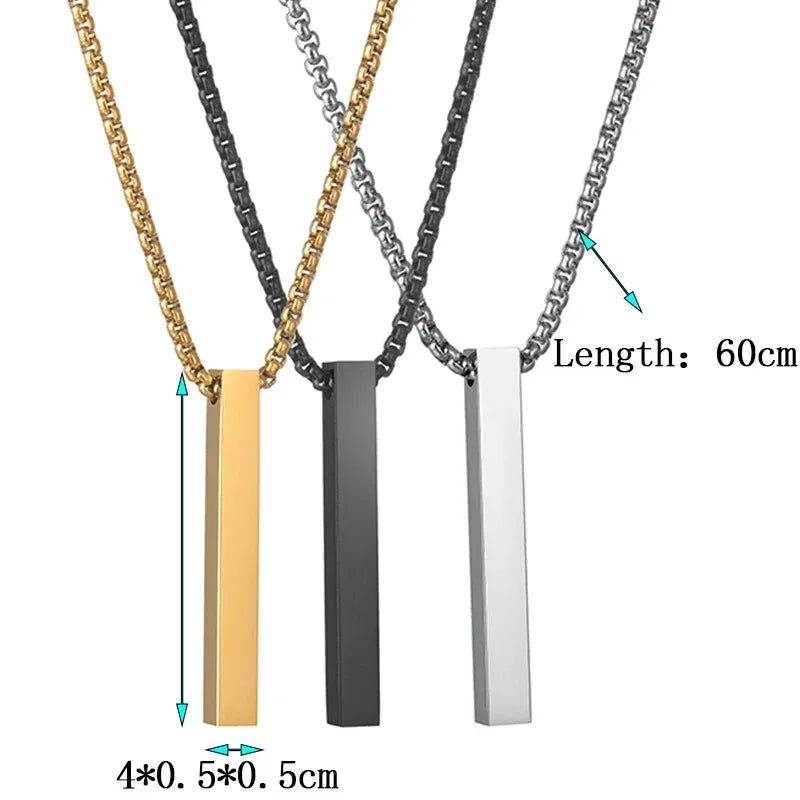 Custom Name Date Stainless Steel Necklace