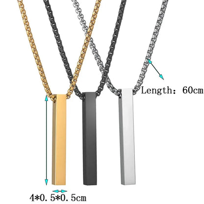 Custom Name Date Stainless Steel Necklace