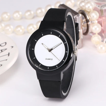 Cross border Geneva Simple Casual Candy Color Silicone Watch