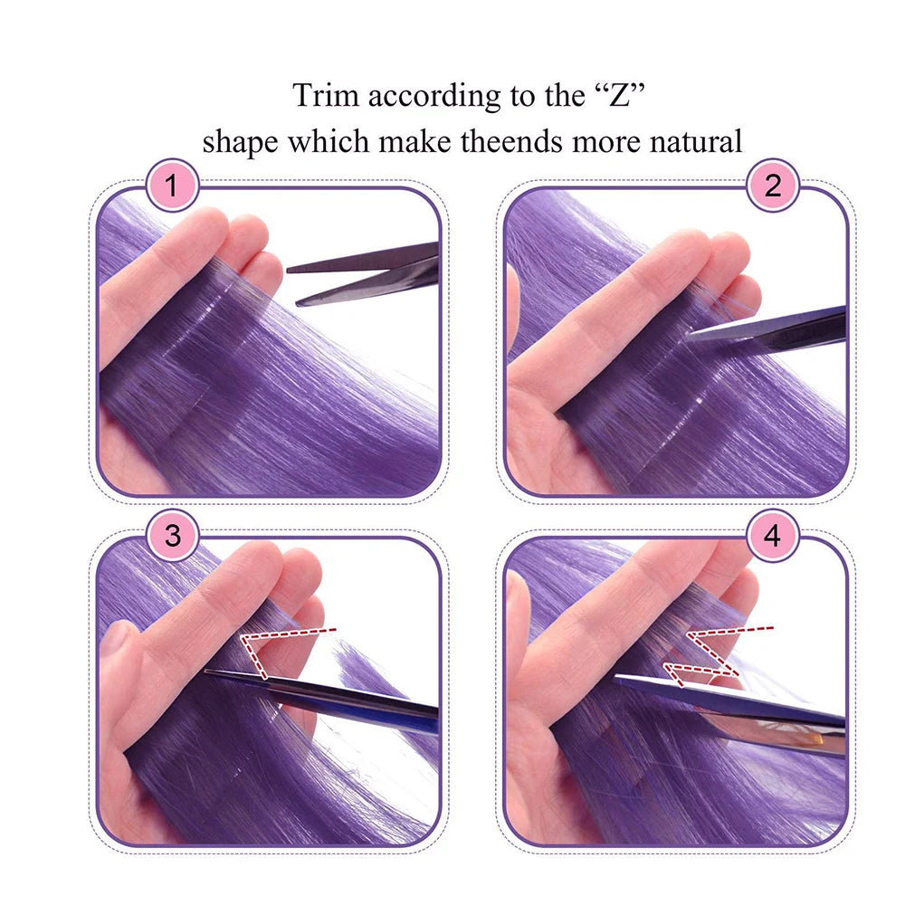 Straight Hair Synthetic Royal Blue wig