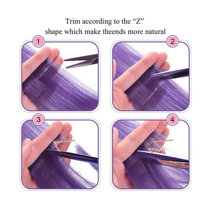 Straight Hair Synthetic Royal Blue wig