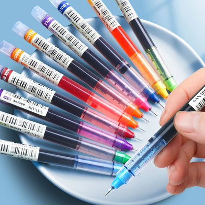 10 Pcs Color Gel pens Quick Drying Large Capacity Marking Drawing