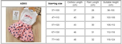 Bear Leader Floral Cartoon Ruffle Sleeve Casual Outfits Set