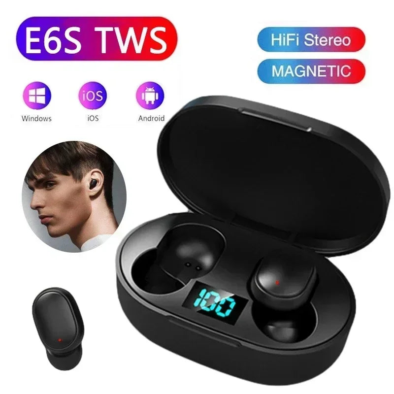 E6S Wireless Noise-Cancelling Earbuds