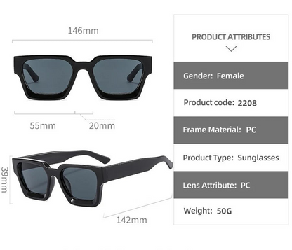 Vintage Small Square Unisex Sunglasses