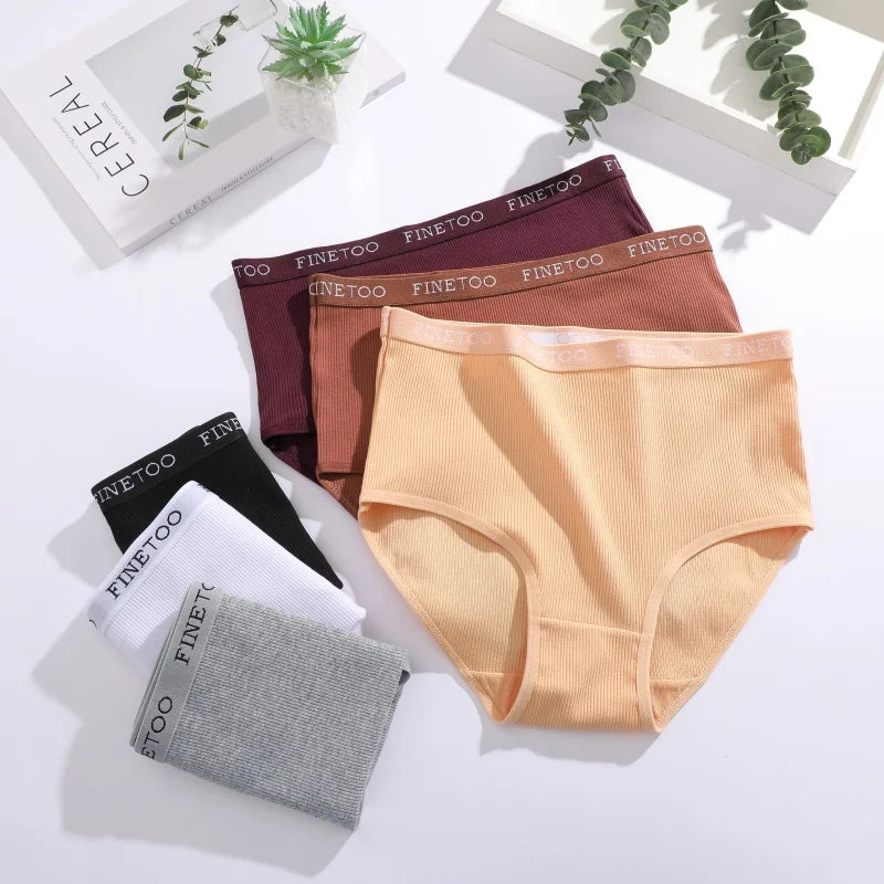 Seamless Cotton Briefs Plus Size Panties Low Waist Soft Lingerie S-XXL