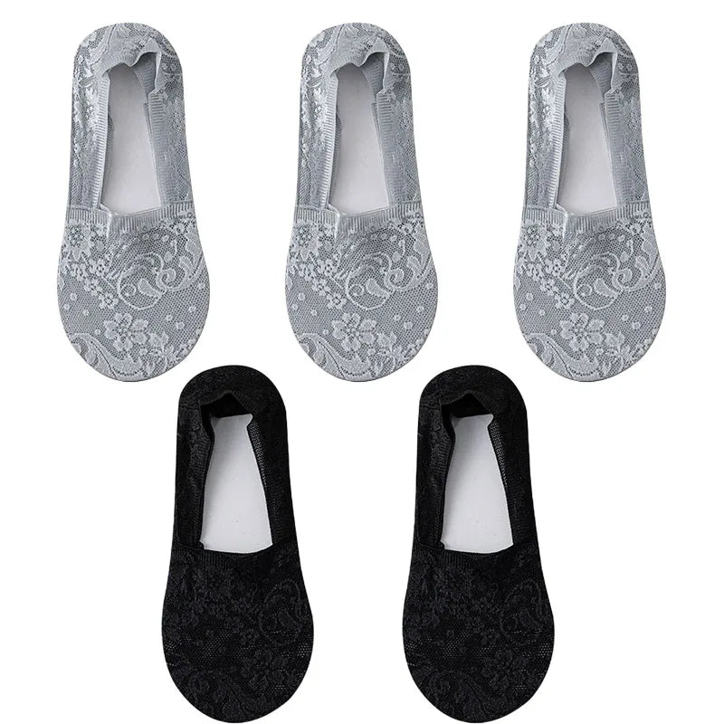 5Pair Thin Breathable Transparent Socks