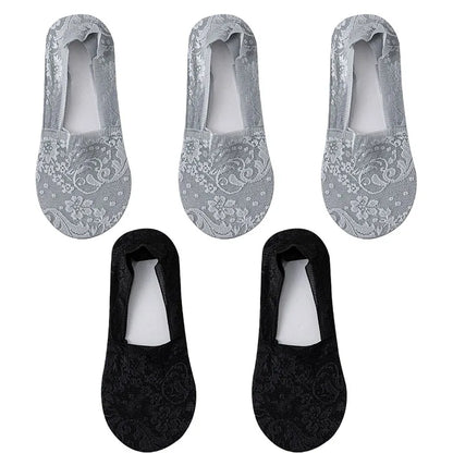 5Pair Thin Breathable Transparent Socks