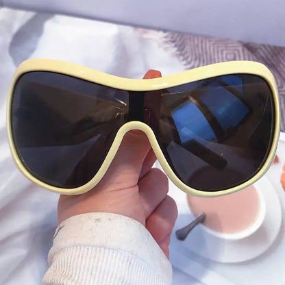 Oversized Y2K square shield sexy Sunglasses