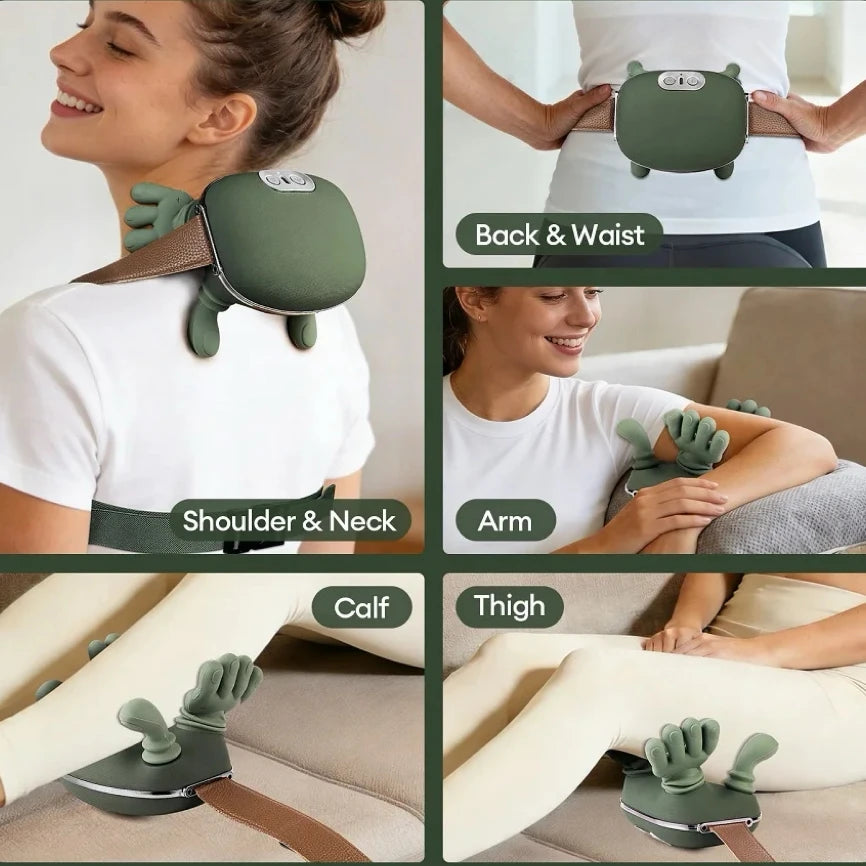 Wireless Neck Cervical Trapezius Kneading Massage Shawl 4D Bionic Finger