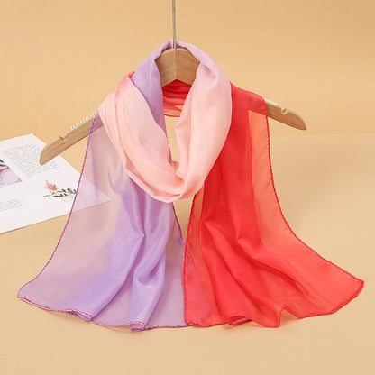 Chiffon Long Silk Scarf Turban