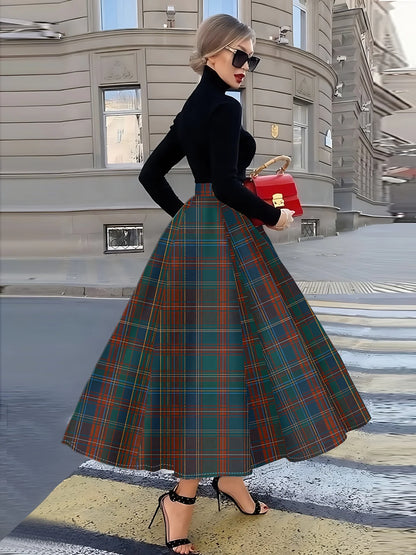 High Waist A Line Midi Casual Office Wear Flowy Skirt