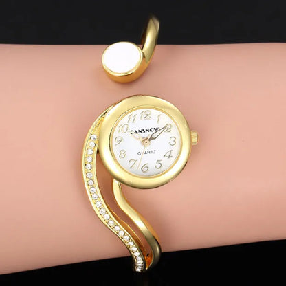 Luxury Elegant Silver Gold Stainless Steel Bracelet Watches