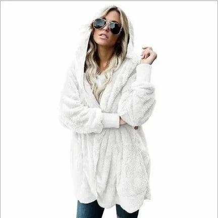Double Fleece Long Sleeve Oversized Jacket