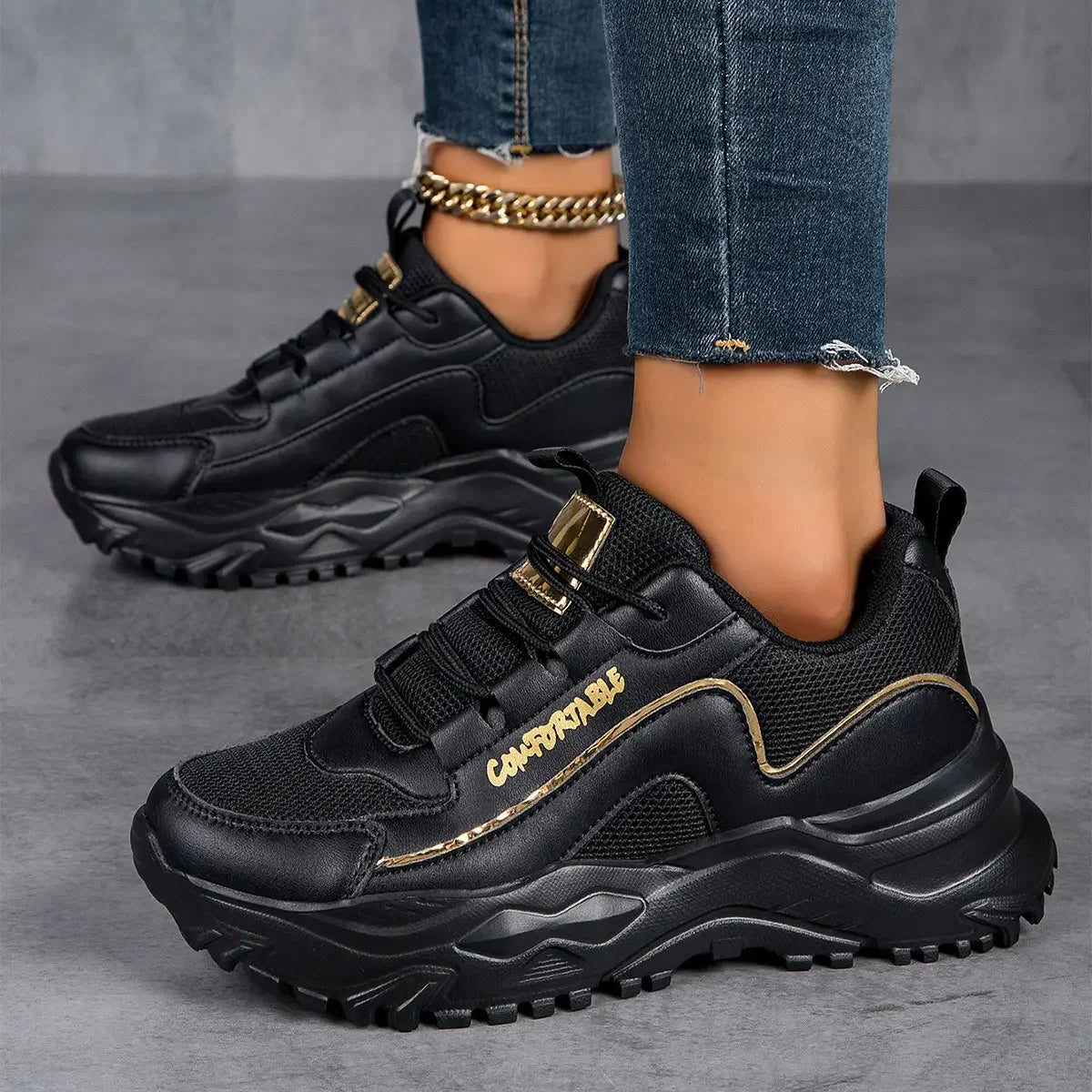 Breathable Sports Walking Flats Sneakers