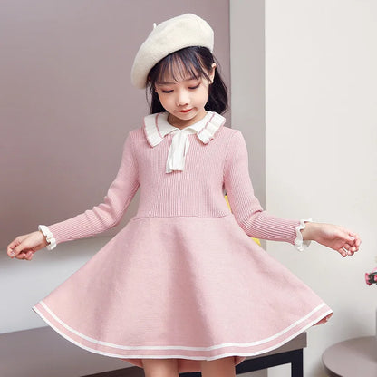 Sweater Knitted Warm Sweater Princess Dress