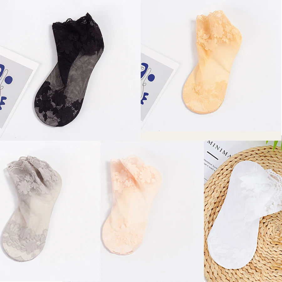 5 Pairs/Lot Transparent Sock