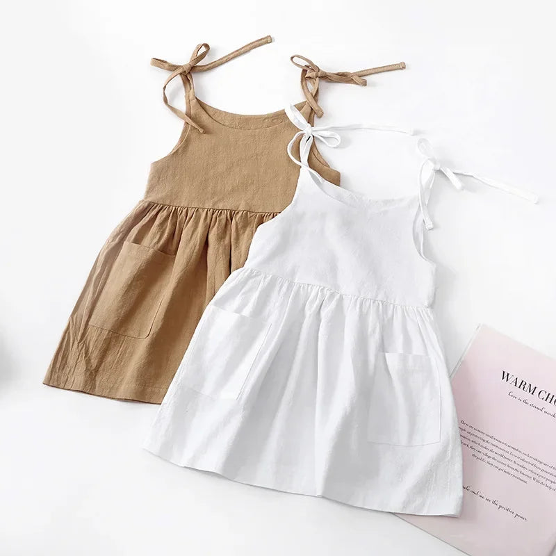 Toddler Girl Cotton Sleeveless Dress
