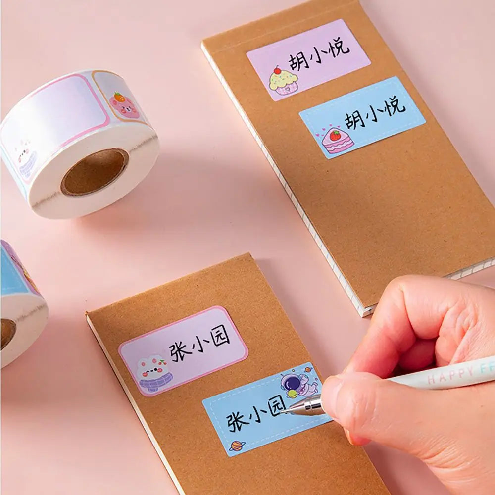 Cartoon Style Name Sticker Waterproof Handwritten Tag Sticker
