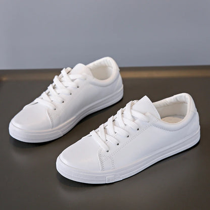 Flat Leather Sneakers