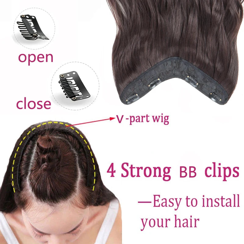 24Inch Synthetic Long Culry Hair Extension