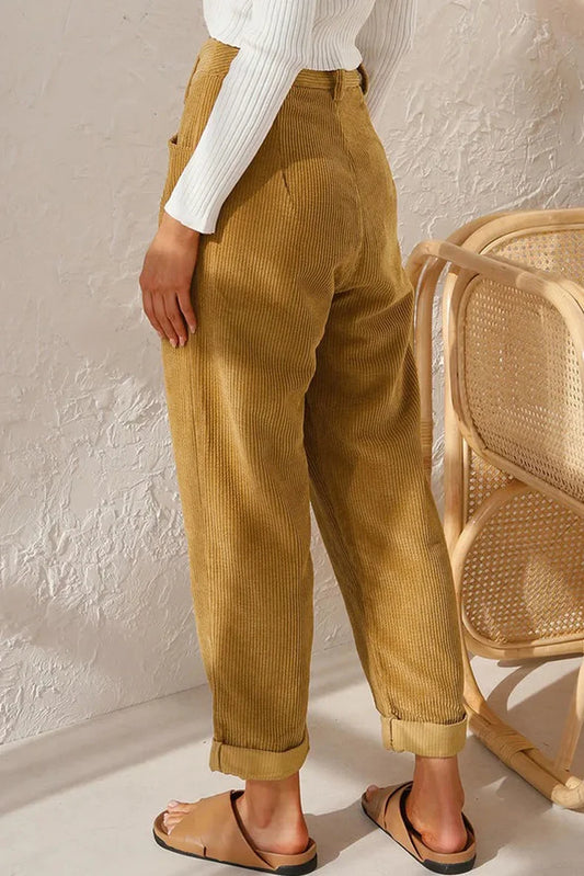 Fall Corduroy Straight Leg Pants