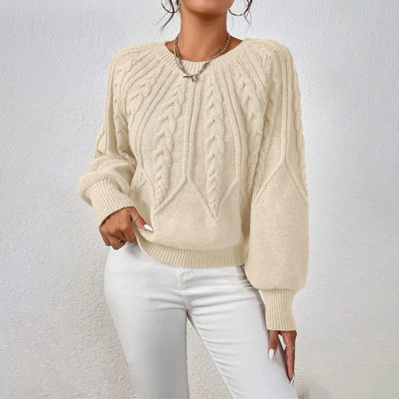 Elegant Casual Knitted Hoodie Thickened Warm Commuting Thread Sweater