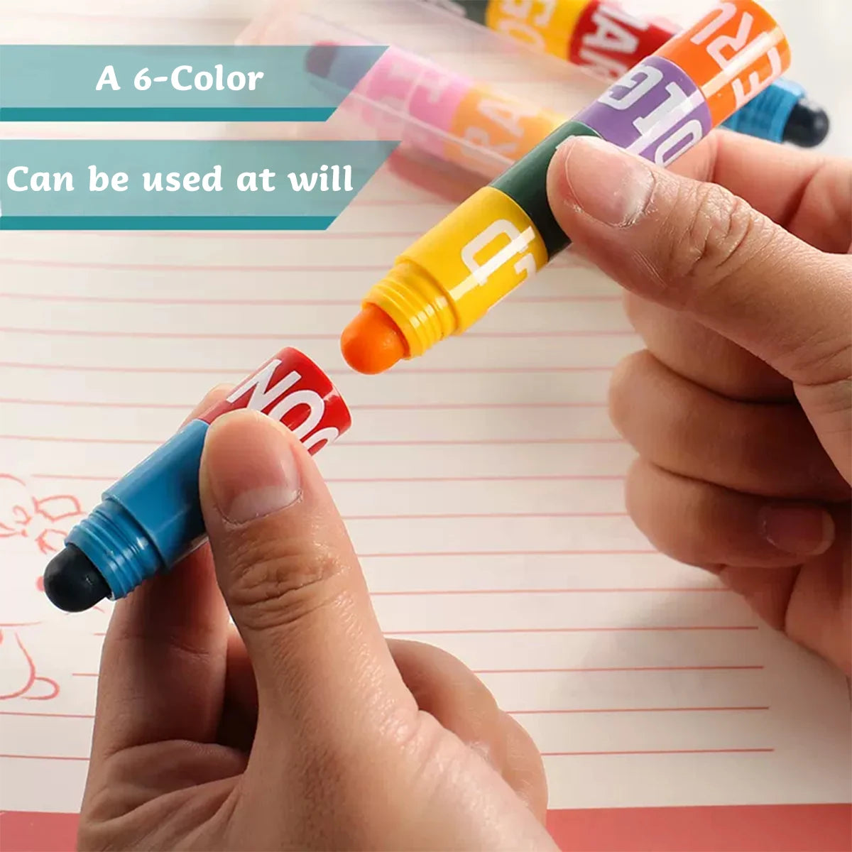 12 Color Splicing Highlighter Multi-color Pen Graffiti Line Marker Pen
