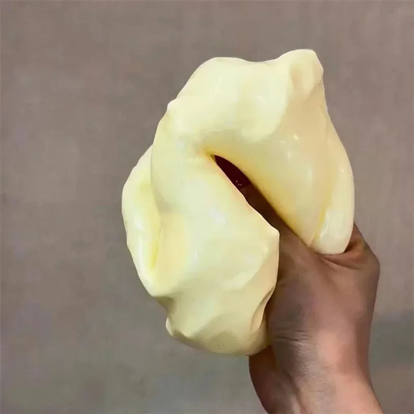 Genuine Vaseline Filled Giant Cheese Squishy Toy 1/3Pcs Soft Squeeze Stress Relief