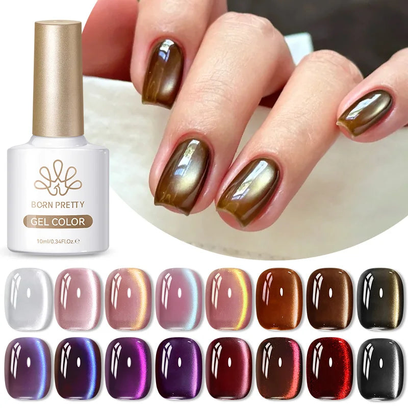 10ml Brown Purple Black Red Cat Magnetic Gel Polish Manicure Soak Off