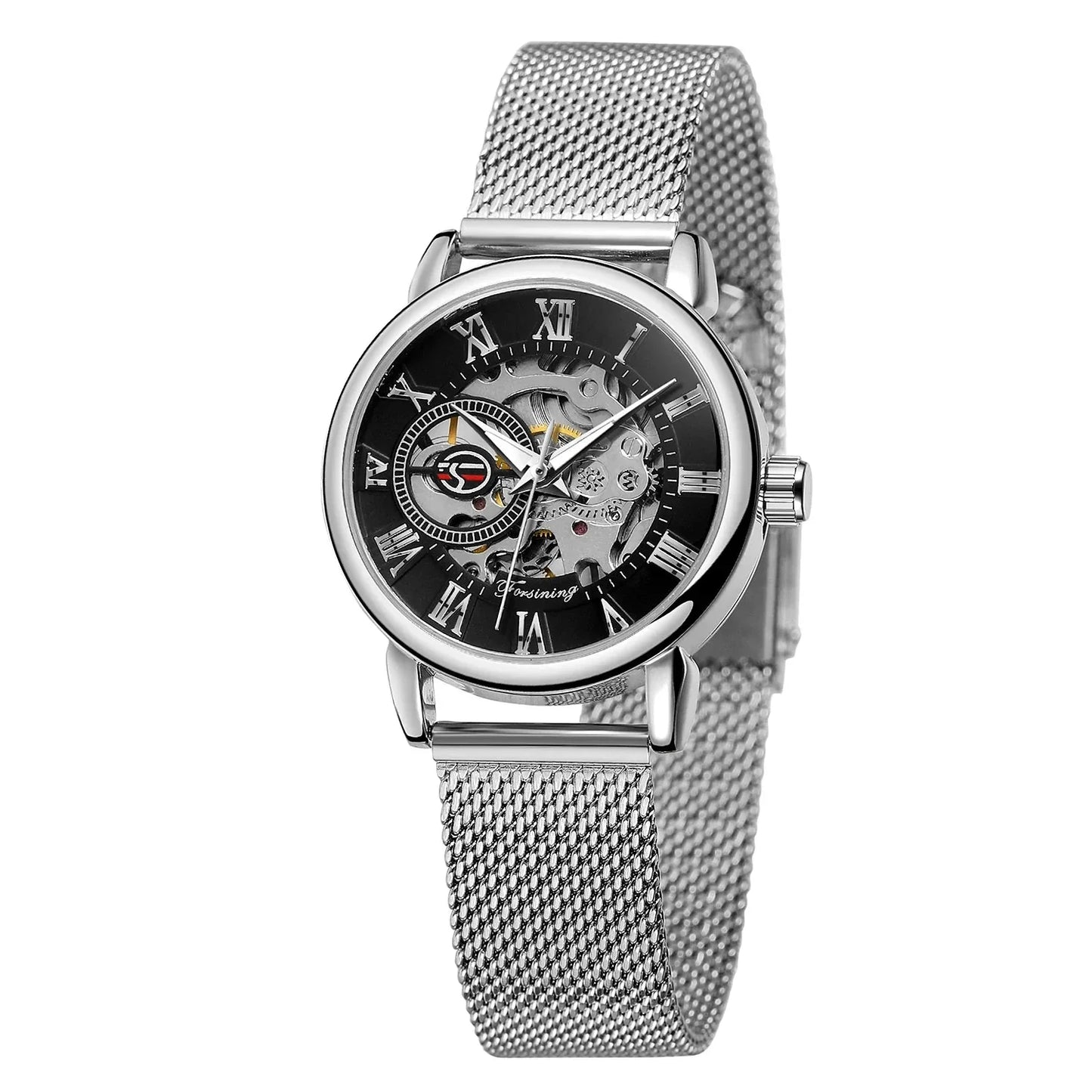 Luxury Steel Skeleton Mechanical Watch