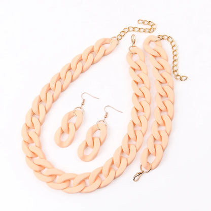 Fish Sheep Acrylic Chunky Chain Choker Necklace