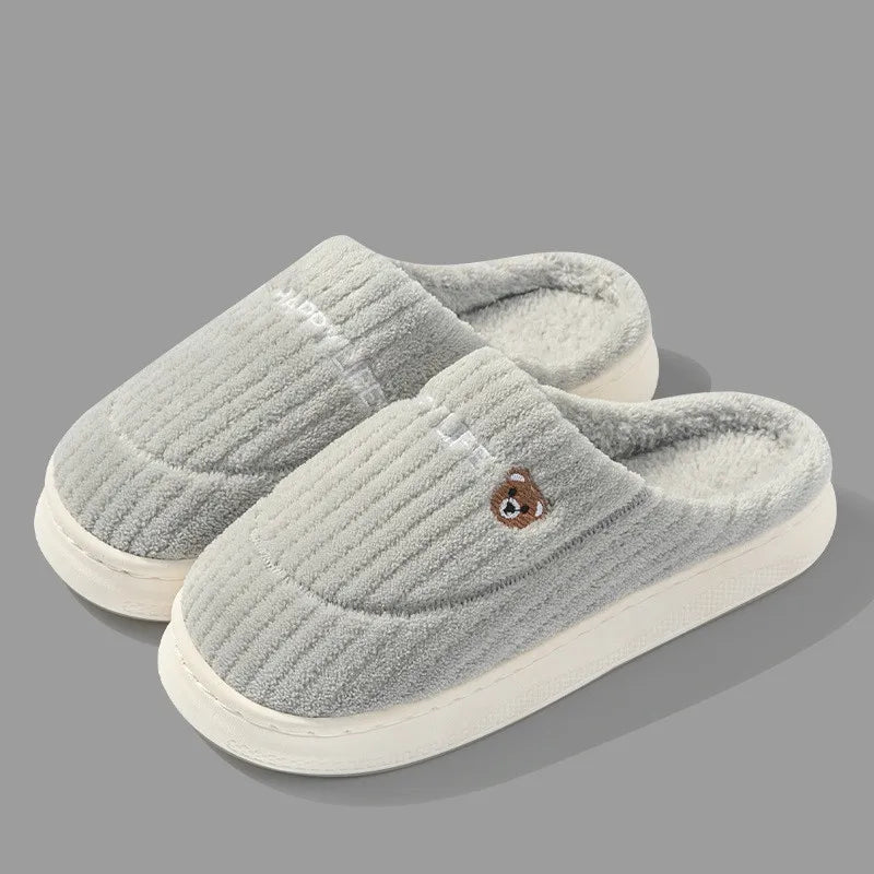 Anti Slip Thick Soled Cotton Slippers