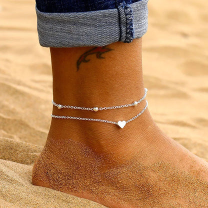 Double-Layer Anklets Waterproof Bracelet
