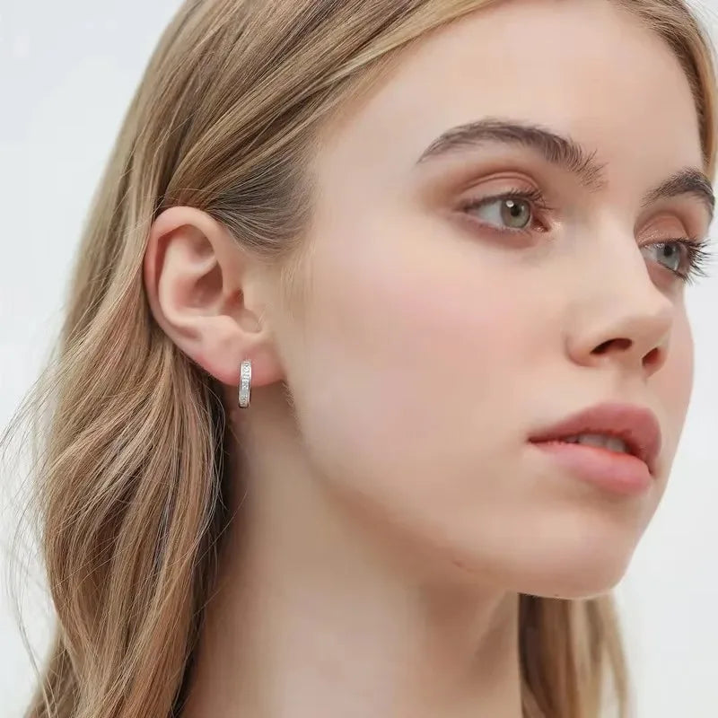 DANA 925 Sterling Silver Shining Zircon Earrings