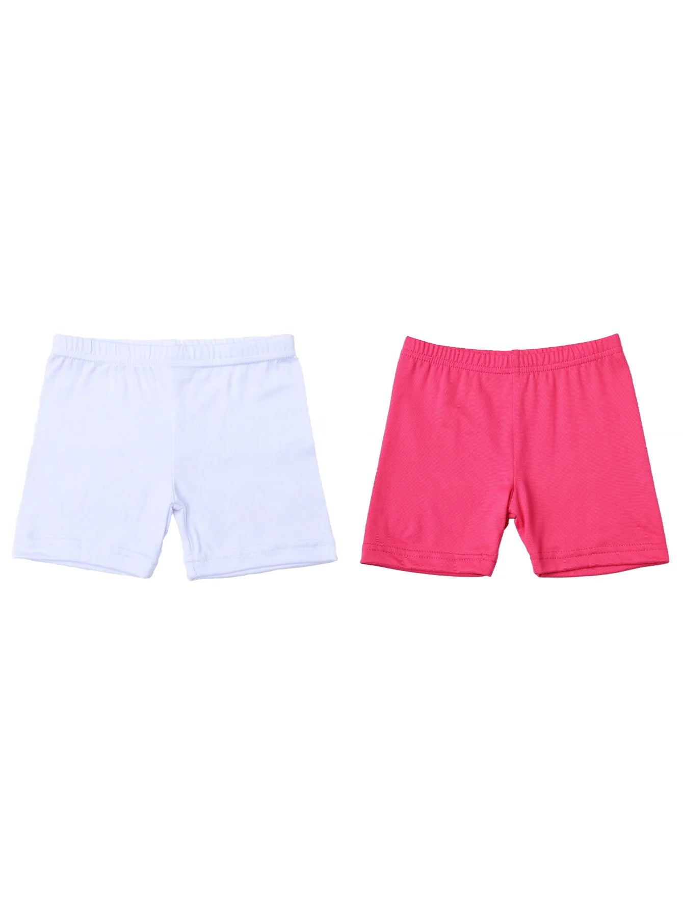 2Pcs Summer Solid Color Kids Leggings Girls