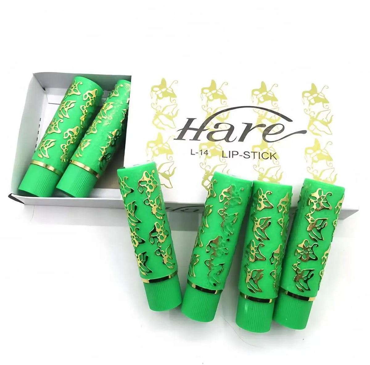 6Pcs Waterproof Lipstick Sexy Lip Stick Royal Pattern Vintage Embossed Lipstick Set