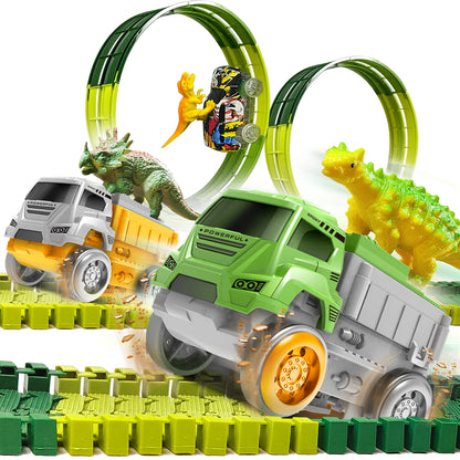 Magical Climbing Race Track Car Toy Vehicle LED Light Electronics Car